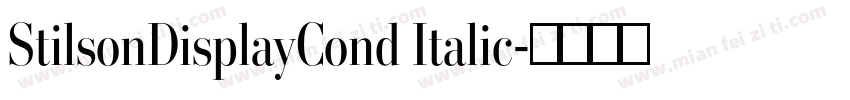 StilsonDisplayCond Italic字体转换